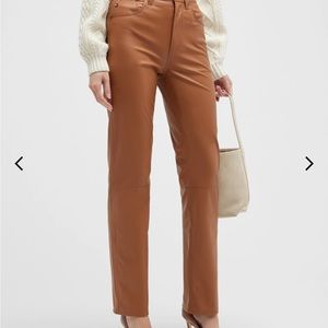 Alexxis Straight Vegan Leather Pants